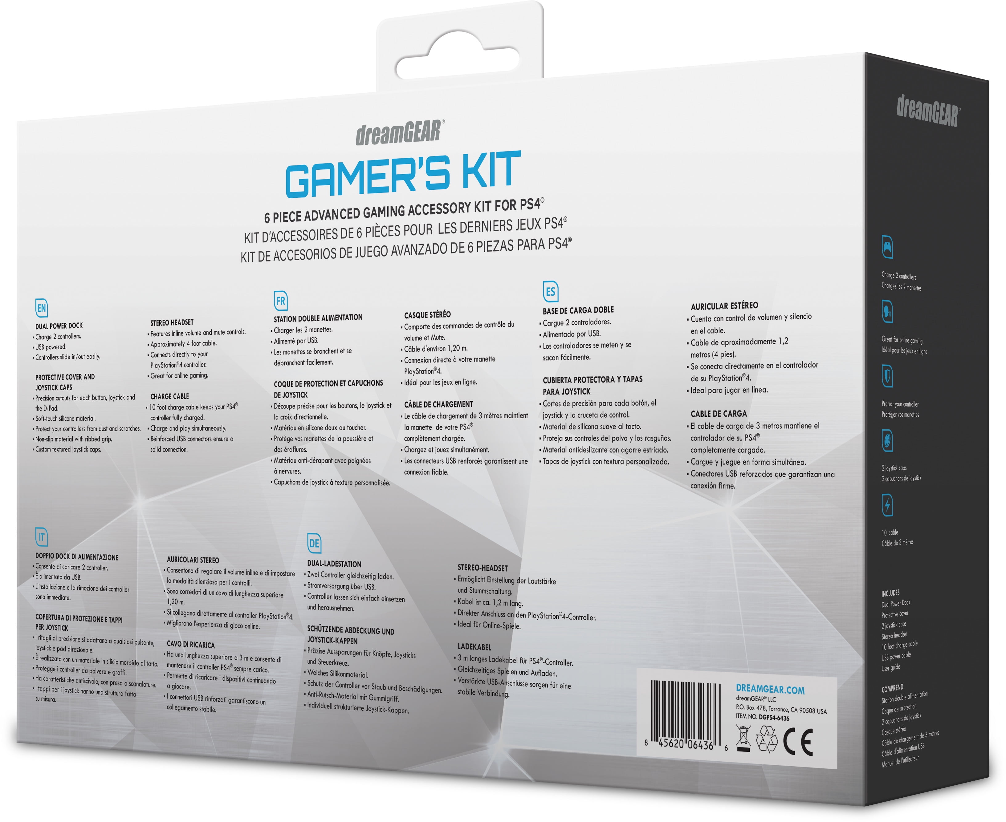 dreamGEAR PS4 Gamer's Kit - Headset, Dual Charging Dock, USB Cable