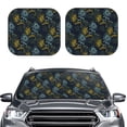 thumbnail image 2 of Xecao Sunflowers for Foldable Car Sun Shades (2-Pack) offer sun protection with an easy-fold design for convenient windshield shading., 2 of 7