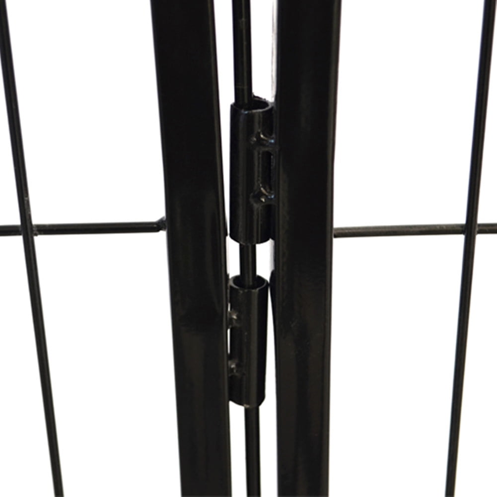 Kadyn Iron Pet Dog Playpen, Metal Pet Playpen for Yard, Pet Puppy Playpen with 16 Panels, Black Kadyn Iron Pet Dog Playpen, Metal Pet Playpen for Yard, Pet Puppy Playpen with 16 Panels, Black