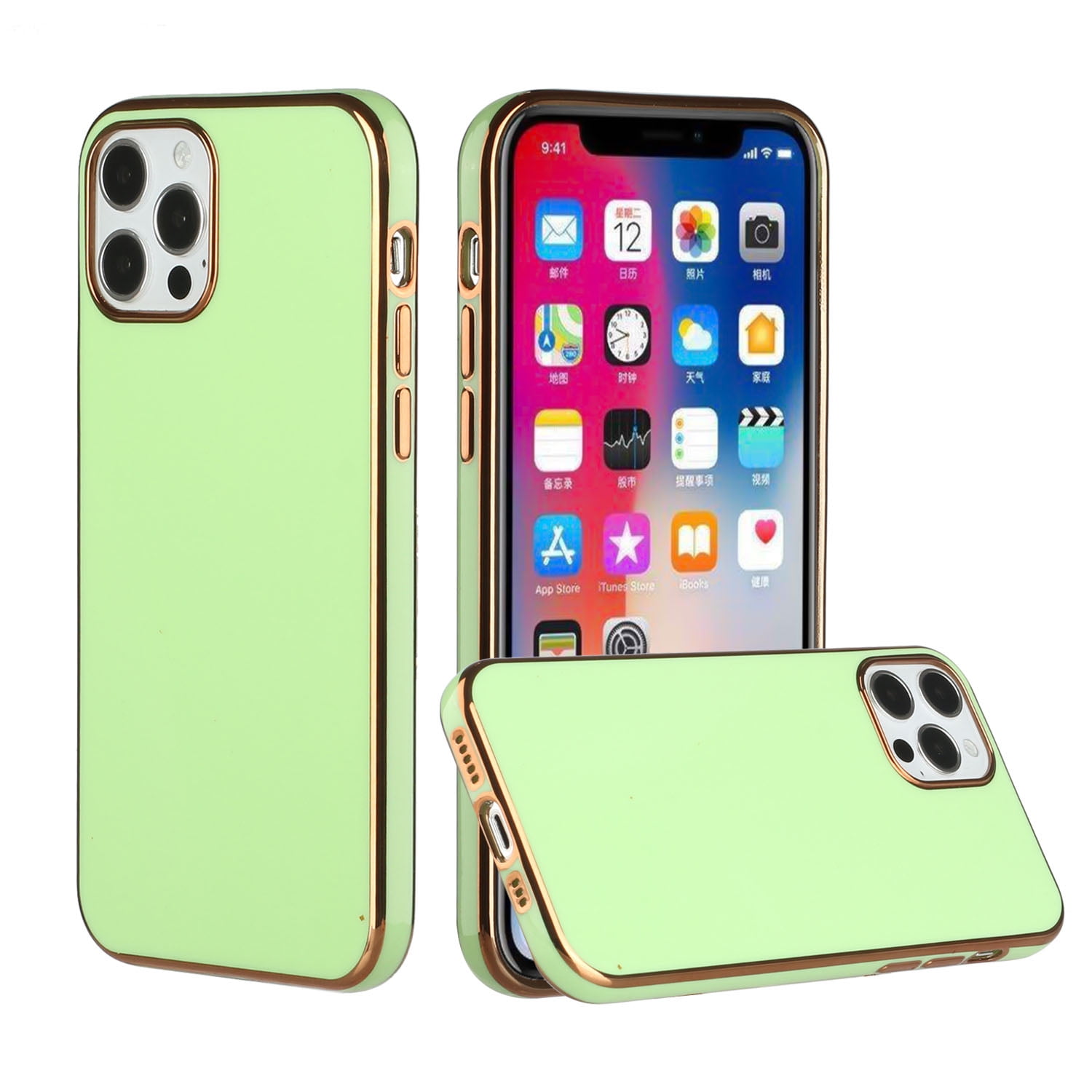 For Apple Iphone 11 Pro Max Xs Max Electroplated Fashion Solid Color Tpu Case Cover Rose Gold Walmart Com