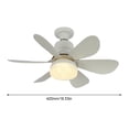 thumbnail image 2 of Ventiladores de techo de cristal con luces Ventilador de techo LED con control remoto regulable de 3 velocidades, 2 of 9