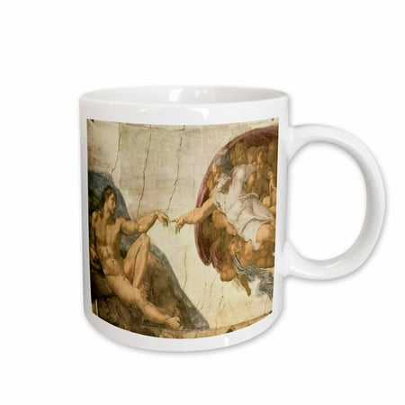 

3dRose Creation of Adam by Michelangelo Buonarroti Ceramic Mug 11-ounce