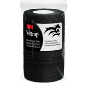 3M COMPANY Vetrap Horse Bandaging Tape, Black, 4-In. x 5-Yds. 1410BK