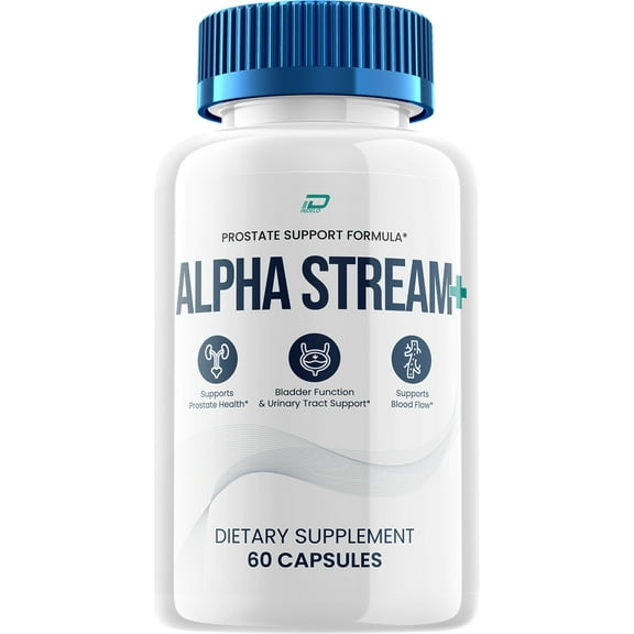 Alpha Stream Supplement for Men – AlphaStream Plus Pills Advanced Formula Supplements for Men Health Supplement Reviews, 1 Pack, 60 Capsules