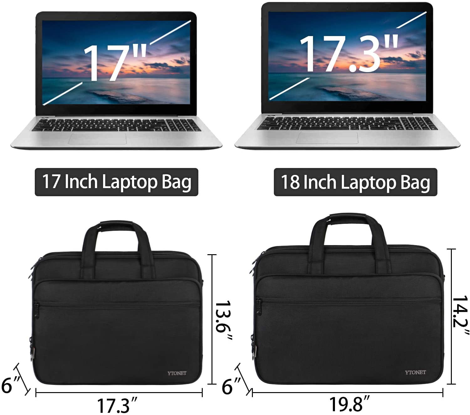 Waterproof 17 inch Laptop Shoulder Bag, Black Lebanon Ubuy