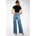 thumbnail image 3 of Lilac Sunset Women’s High-Rise Wide Leg Jeans, Relaxed Fit, Medium Blue, Juniors Sizes 1–15, 3 of 6