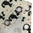 thumbnail image 4 of Ambesonne Feminine Grommet Curtain, Dog Cat Pet Love Romance, 50" x 120", Beige Black Red, 4 of 6