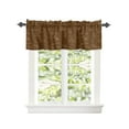 thumbnail image 2 of Kitchen Cafe Valance Curtain for Small Windows,Coffee Milk Tea and Cocoa Bean Rod Pocket Short Valances Cafe Theme Quote on Brown Window Treatment Panel for Living Room/Bedroom/Bathroom,54x18in, 2 of 9