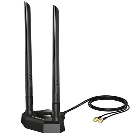 WAVLINK WiFi 6E Tri-band Extension Antenna, 2.4GHz   5GHz   6GHz WiFi Antenna with Magnetic Base and SMA-Connector, for PCIe Network Card, WiFi 6/6E Router, Bluetooth 5.3 ---- Vitesse Apex