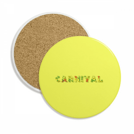 

Carnival Brazilian Font Hot Coaster Cup Mug Tabletop Protection Absorbent Stone