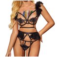 thumbnail image 2 of HUPOM Boyshort Underwear For Women Womens Panties Briefs Casual Belt Elastic Waist Black S, 2 of 9