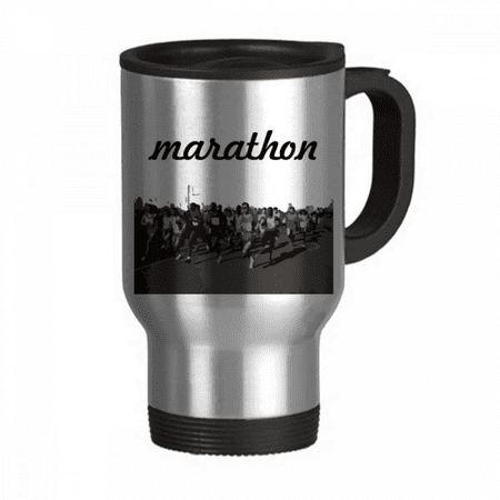 

International Tennis National Travel Mug Flip Lid Stainless Steel Cup Car Tumbler Thermos