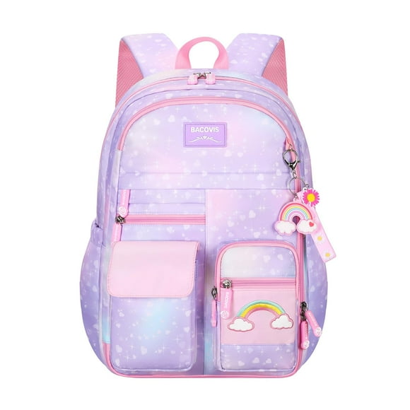 Mochila escolar para niñas Youngsing color morado