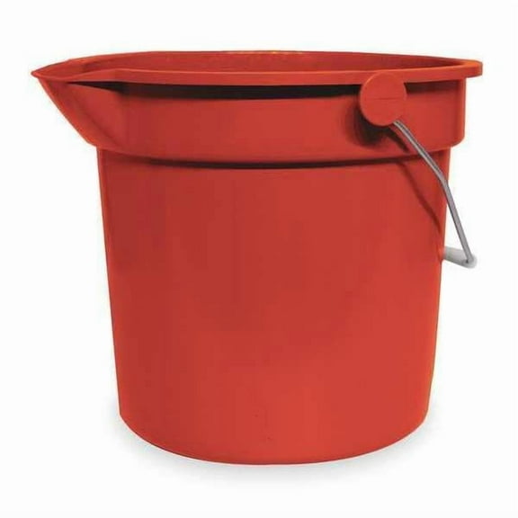 Tough Guy Bucket,3 1/2 gal,Red 1ELK2