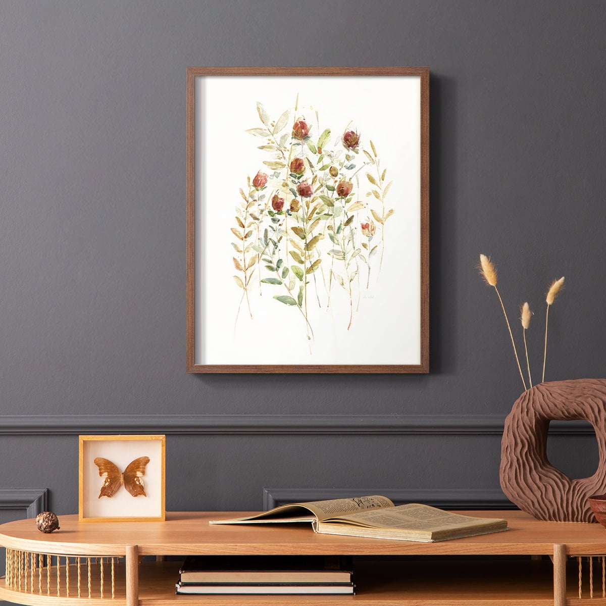 Wildflower Breeze II Framed Print - Solid Wood in Single Picture Frame Solid Wood 2 Framed Print