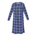 thumbnail image 7 of Aria Women’s Long Sleeve Stretch Velour 44" Sleepwear Nightgown, Sizes XS-5X, 7 of 7