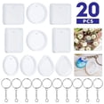 thumbnail image 7 of ✪ 20Pcs/Set Crystal Epoxy Resin Mold Keychain Pendant Casting Silicone Mould Kit, 7 of 7