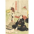 thumbnail image 2 of Utagawa Kunisada (Toyokuni III) 11x14 Black Ornate Wood Framed Double Matted Museum Art Print Titled: The Actors Sawamura Sojuro and Arashi Shincha (circa 1810s), 2 of 5