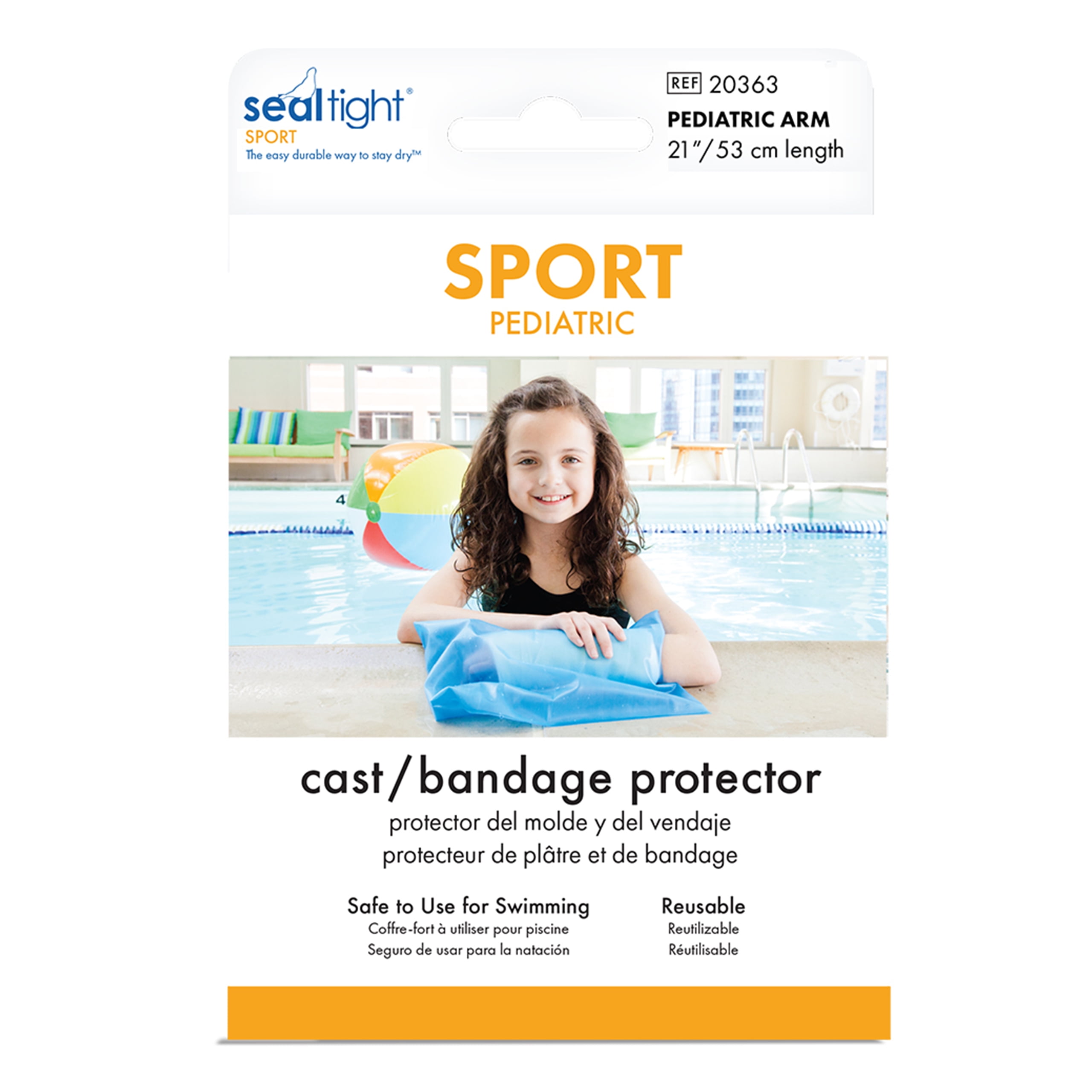 SealTight Sport Cast Protector for Swimming Waterproof Cast Cover Pediatric Size, for Arm (21in