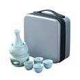 thumbnail image 4 of Juego de Sake de cerámica con calentador, juego de vino chino, 4 tazas, regalo clásico creativo, Kits de vasos de cerámica, bebida de Sake para claro, 4 of 8