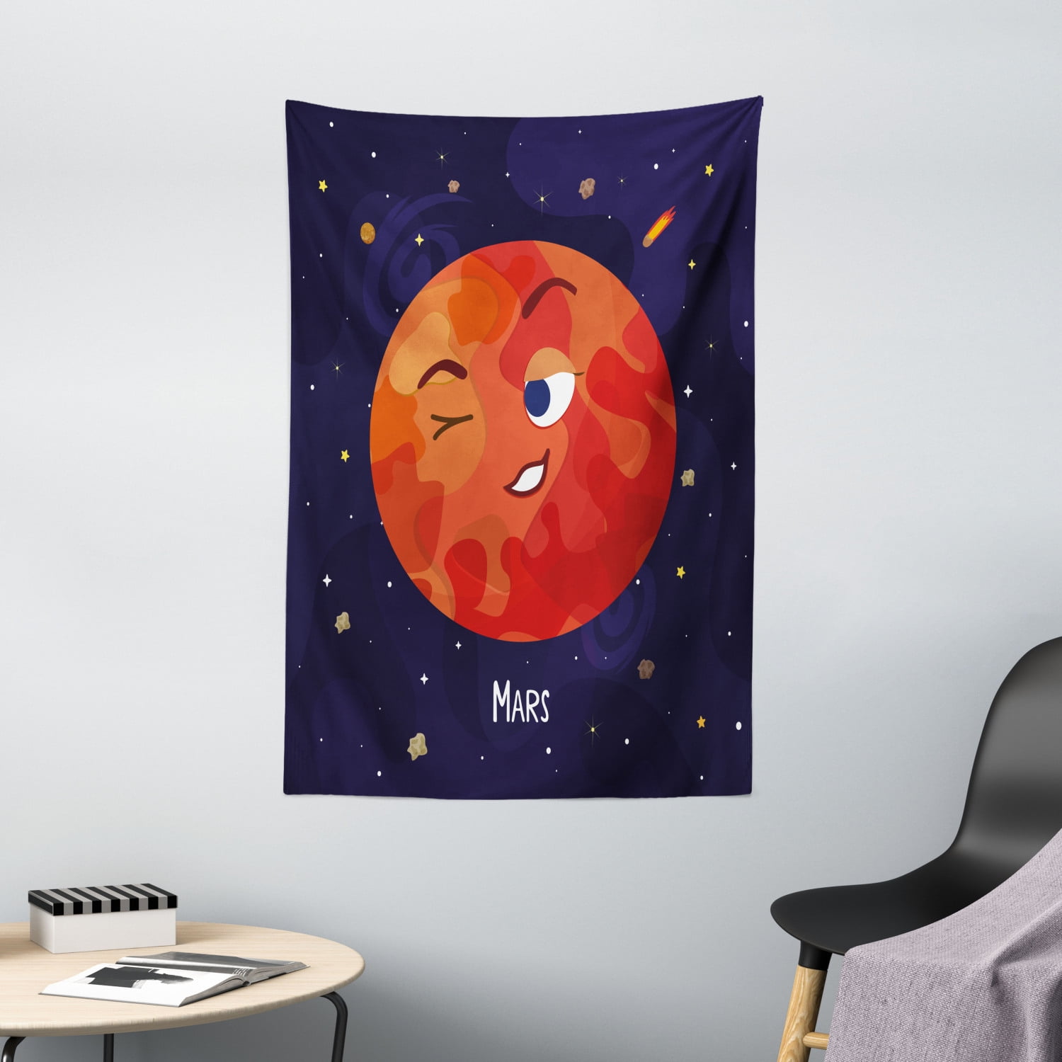 Mars Planet Tapestry Art Wall Hanging Sofa Table Bed Cover Home Decor 