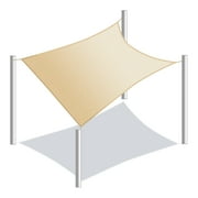 ALEKO Waterproof Sun Shade Sail - Rectangular - 13 x 10 Feet - Ivory