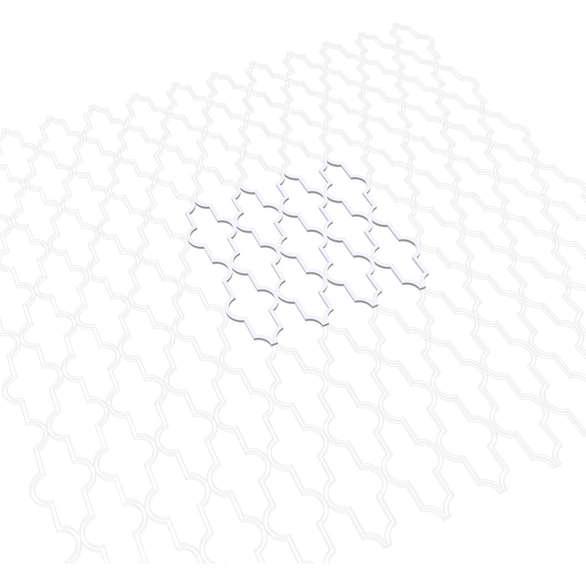 Large Casablanca Decorative Fretwork Wall Panels in Architectural Grade PVC