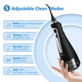 thumbnail image 2 of Sejoy hilo dental de agua inalámbrico, irrigador bucal dental portátil, limpiador de dientes de agua impermeable recargable con 8 puntas de chorro, 230 ml para el hogar y los viajes SEJOY C91-BLA, 2 of 7