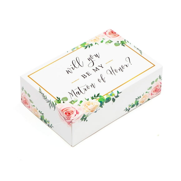 Caja de propuestas de Matrona de Honor | 1 paquete | Caja de la Matrona de Honor | Regalo de propuesta de matrona de honor | Diseño Floral