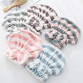thumbnail image 3 of Microfiber Hair Towel Bandana With Bow Design Gentle Drying Shower Cap For Women Curly Wet Hair Care Wrap, 3 of 8