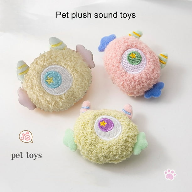 Juguete para perros con sonido Xeyise, forma de dibujos animados, acolchado, suave, elástico, resistente a las mordeduras, alivia la fatiga, entretenimiento interactivo, juguete para masticar con