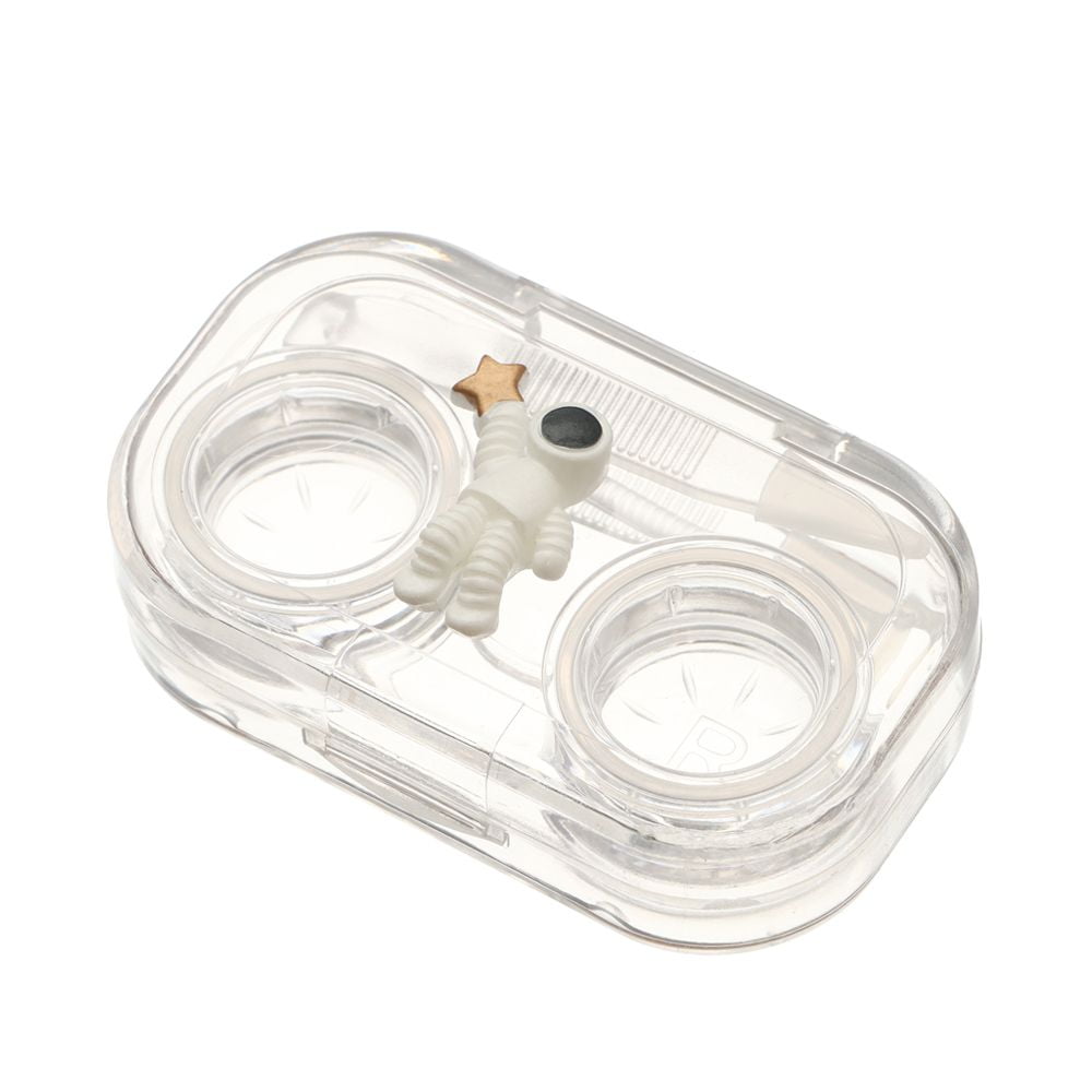 Contact Lens Care Kit Cute No Screw Cap Mini Container Portable Contact