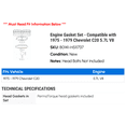 thumbnail image 2 of Engine Gasket Set - Compatible with 1975 - 1979 Chevy C20 5.7L V8 1976 1977 1978, 2 of 2