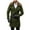 Army Green, variant on Auburet Men's Winter Trench Overcoat Removable Faux Fur Collar Double Breasted Long Pea Coat