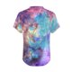 thumbnail image 3 of Fiudx Ropa de Mujer Camiseta de Manga Corta con Cuello En V Astral y Estampado de Galaxia Informal a La Moda para Mujer, 3 of 5