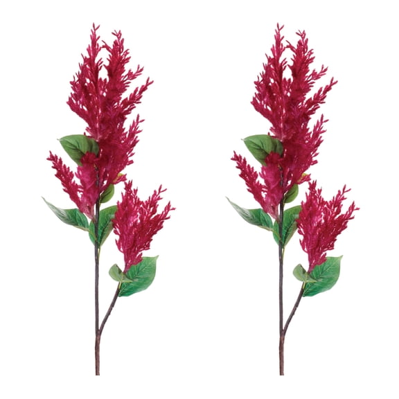 Melrose Astilbe Artificial Floral Spray - 35.5" - Bright Red - Set of 2