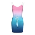 thumbnail image 4 of kytmyeq Women's Fashion Summer Printed Loose Sleeveless Pocket V-Neck Dress, 4 of 5