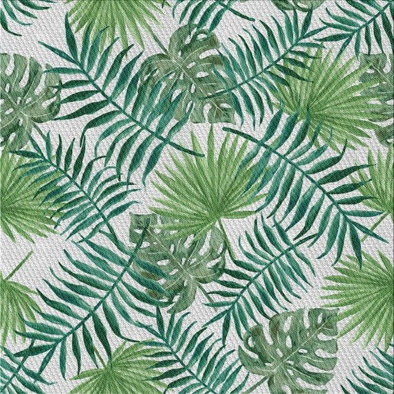 Ahgly Company Machine Washable Indoor Square Transitional Pine Green Area Rugs, 7' Square