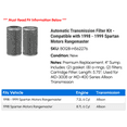 thumbnail image 2 of Automatic Transmission Filter Kit - Compatible with 1998 - 1999 Spartan Motors Rangemaster, 2 of 2