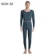 thumbnail image 2 of Conjunto de ropa interior térmica para hombre, calzoncillos largos con forro polar suave, capa base superior e inferior cálidas para el invierno, azul, 2 of 6