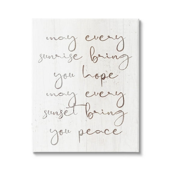 Sunrise Bring You Hope Uplifting Phrase Inspirational Graphic Art Gallery Wrapped Canvas Print Wall Art