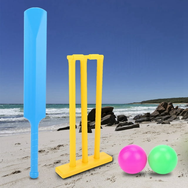 Cricket Set, Plastic Kids Cricket Set, Cricket Bat Set for Children Toddler Parent, Cricket Bat and Ball Beach Wicket Stand Kit, Child Interaction Hand Eye Cultivation Sports Game