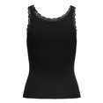 thumbnail image 2 of ONLY Top para mujer - ONLSARA SHARAI LIFEW TANK TOP, encaje, acanalado, cuello redondo, algodón Negro L (Large), 2 of 6