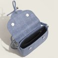 thumbnail image 3 of Bolso de hombro con solapa de mezclilla Bolso bandolera con correa ajustable Bolso de mano Bolso de noche, 3 of 9