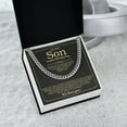 thumbnail image 2 of To Our Son On Your Wedding Day, Cuban Chain Gift For Son from Mother Dad, Wedding Gift for Groom, Groom Gift from Parents, Cuban Link Chain, Stainless Steel or Yellow Gold, Message Card & Gift Box, 2 of 5