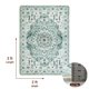 thumbnail image 5 of Sonoro Kate Alfombras 2x3 para Salón Recámara, Alfombra Interior Boho Antideslizante Lavable a Máquina, Verde, 5 of 7