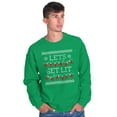 thumbnail image 5 of Ugly Christmas Lights Lets Get Lit Sweatshirt for Men or Women Brisco Brands X, 5 of 5