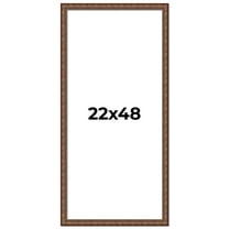 22x48 Dark Brown Bamboo Real Wood Picture Frame Width 1.5 inches | Interior Frame Depth 0.5 inches