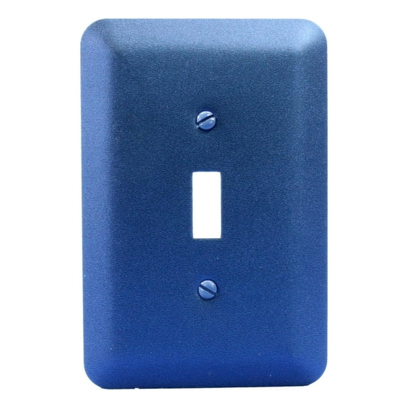Leviton 1G Jumbo Metallic Blue Switch Cover Oversize Toggle Wall Plate 89301-MBL