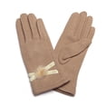 thumbnail image 2 of Elegant Women's Winter Thermal Gloves with Velvet Ribbon & Pom, 2 of 5